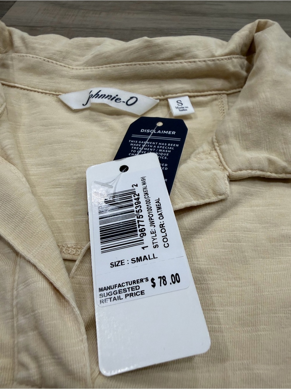 Johnnie-O Wake Forest Demon Deacons Polo Shirt Oatmeal NWT - Picture 2 of 6